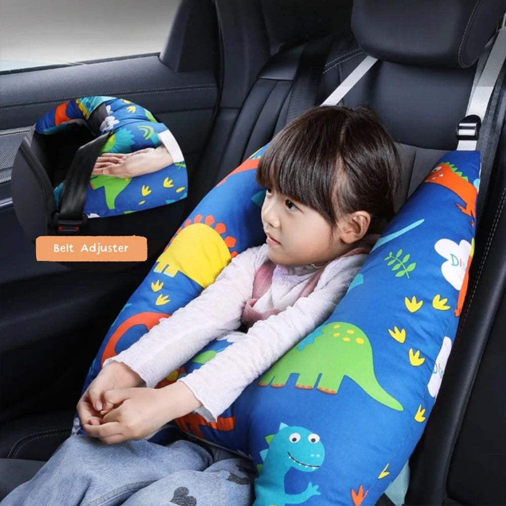 Cartoon Dinosaur Children Car Sleep Headrest Sleeping Pillow