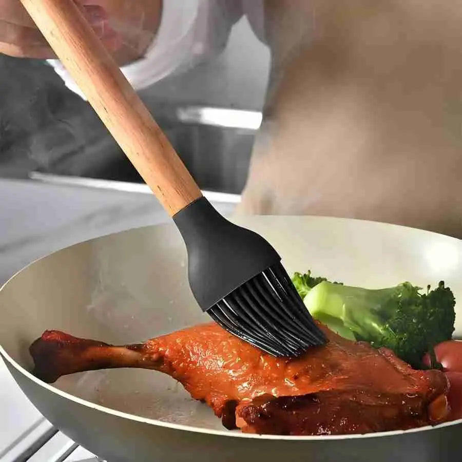 34Pcs/set, Non-stickCooking Tool Set With Storage Bucke