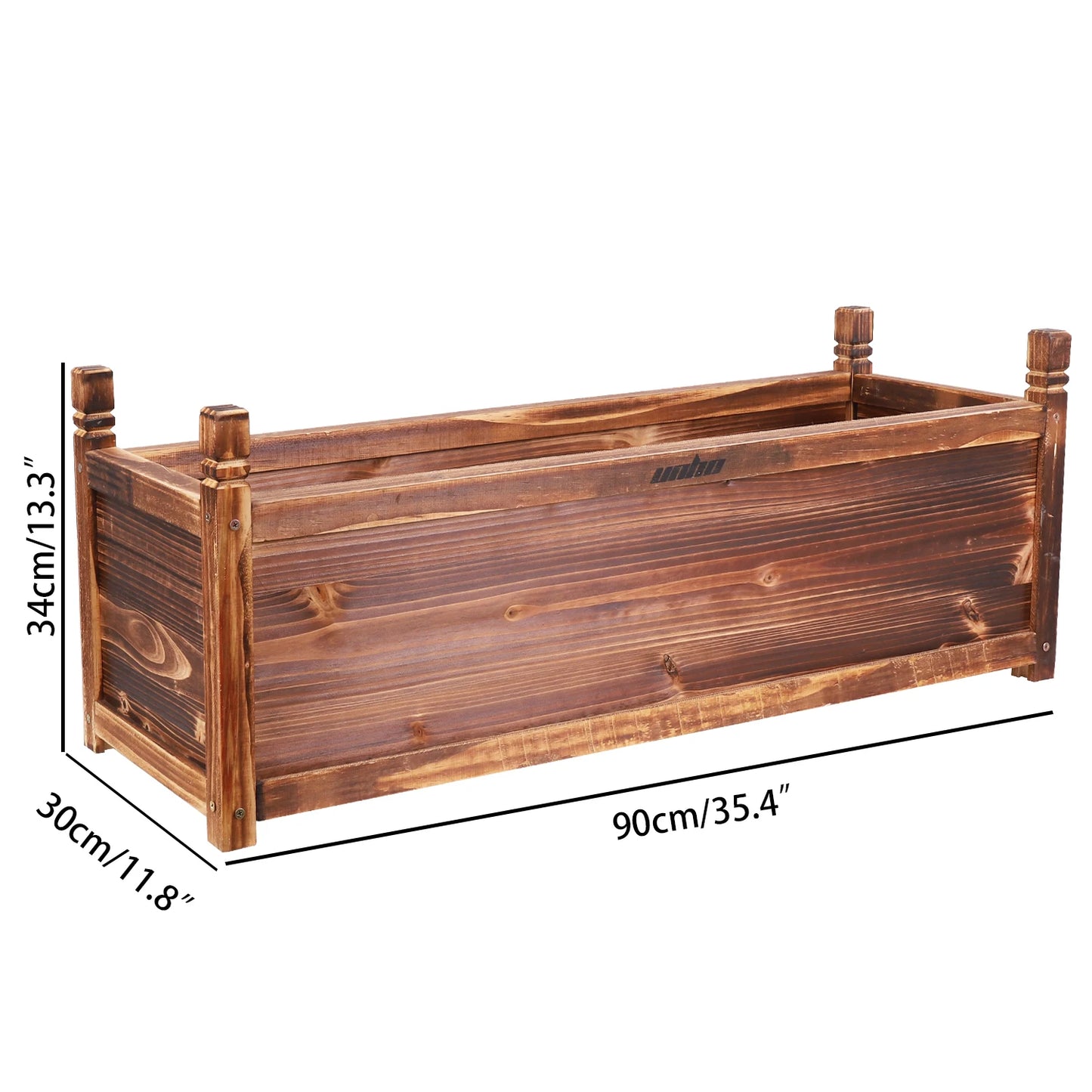 Wood Planter Box Outdoor Raised Planter Beds Large Patio Containers for Flowers Vegetables