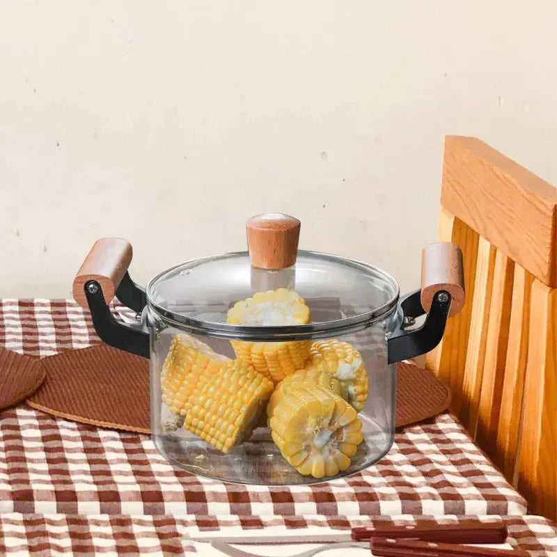 Soup Pot Nonstick Bakeware Sets Glass Stew Pot Lid Utensils