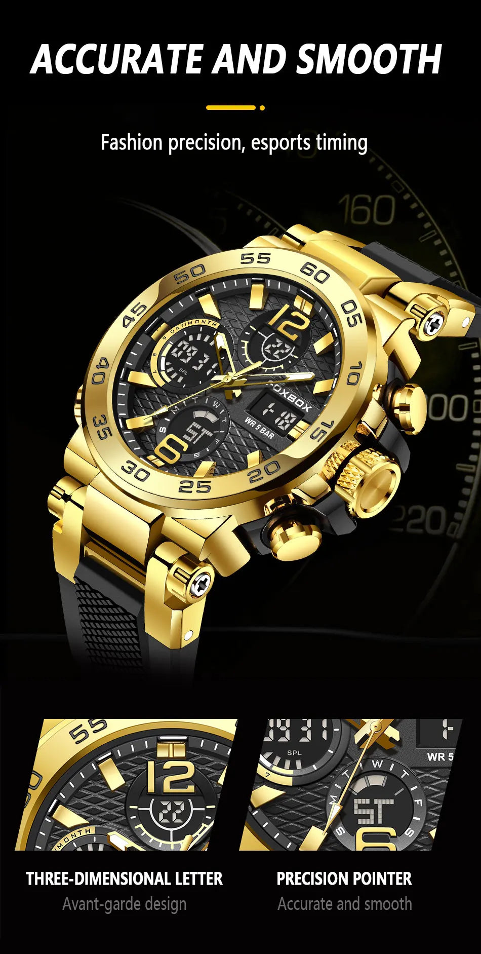 LIGE Fashion Military Watch For Men FOXBOX Luxury Quartz