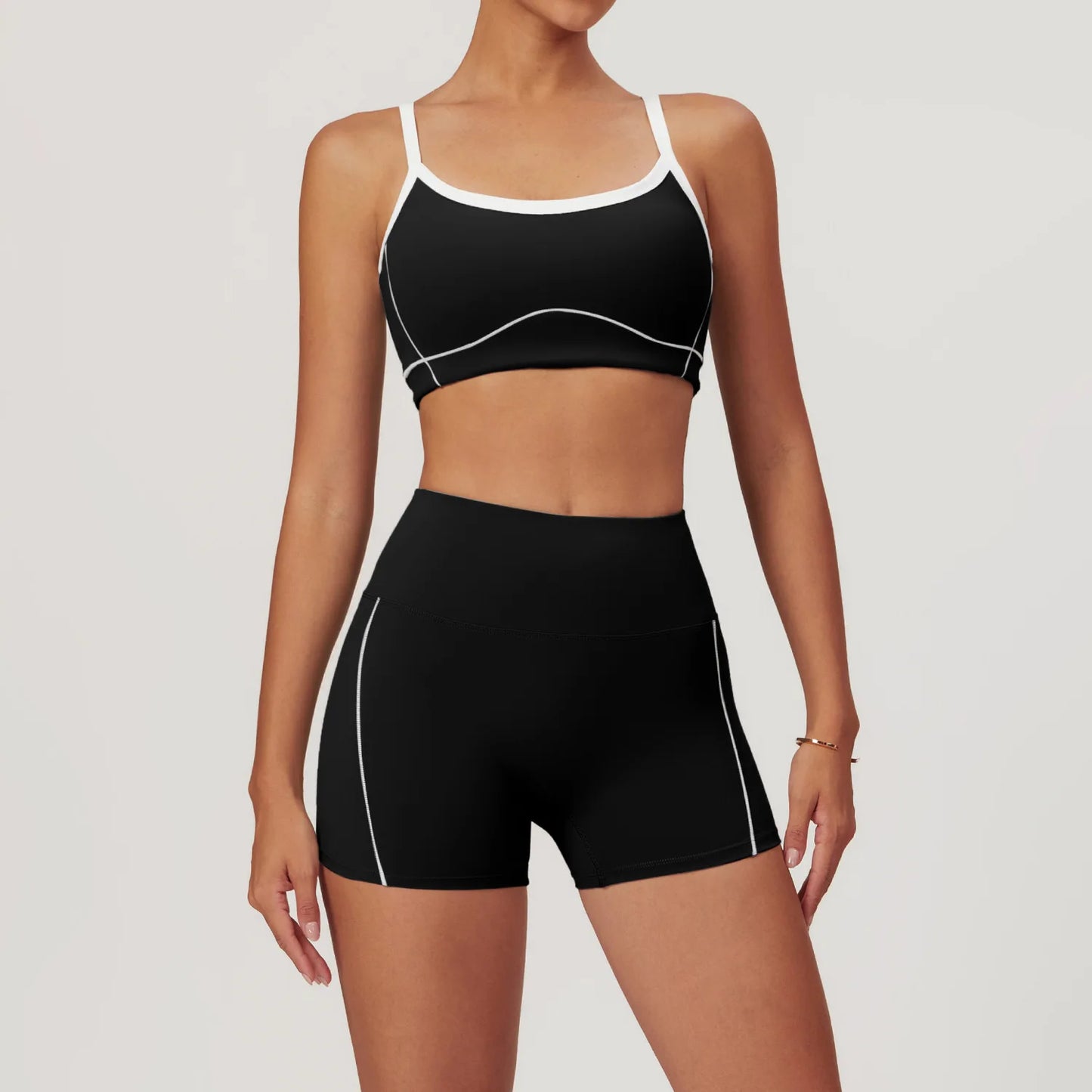 Yoga Set Women Sport Bra Gym Workout Legging High Waist Flare Pant