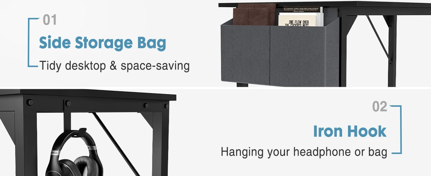 JHK Computer Desk Writing Study Office Gaming Table Compact
