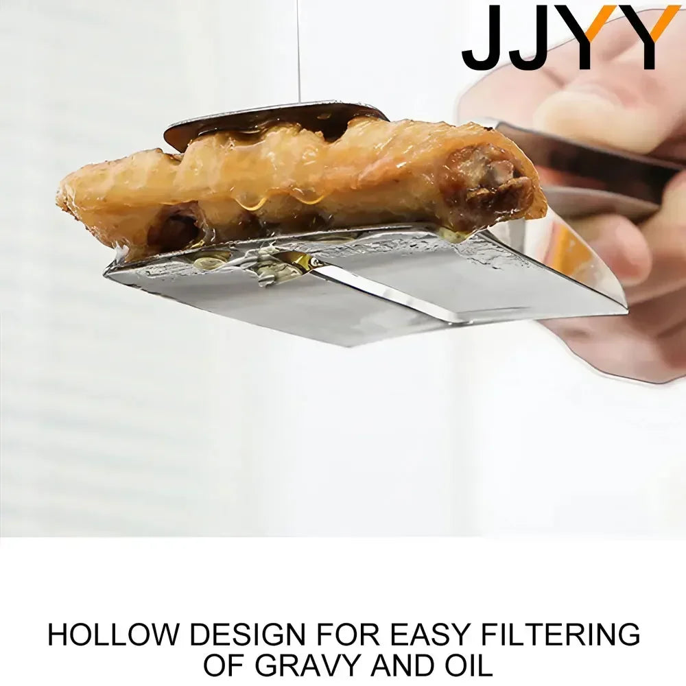 JJYY Stainless Steel Multifunctional Spatula Clip Tongs
