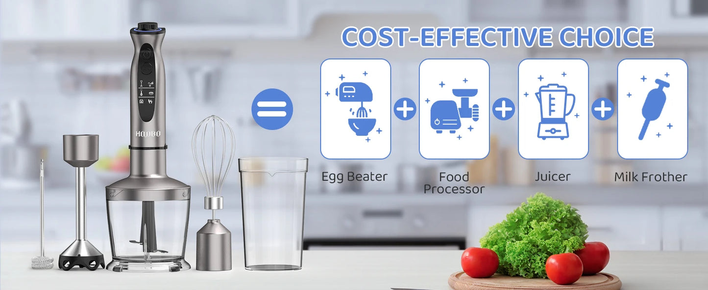 1000 Watt Powerful Handheld Immersion Blender For Smoothies