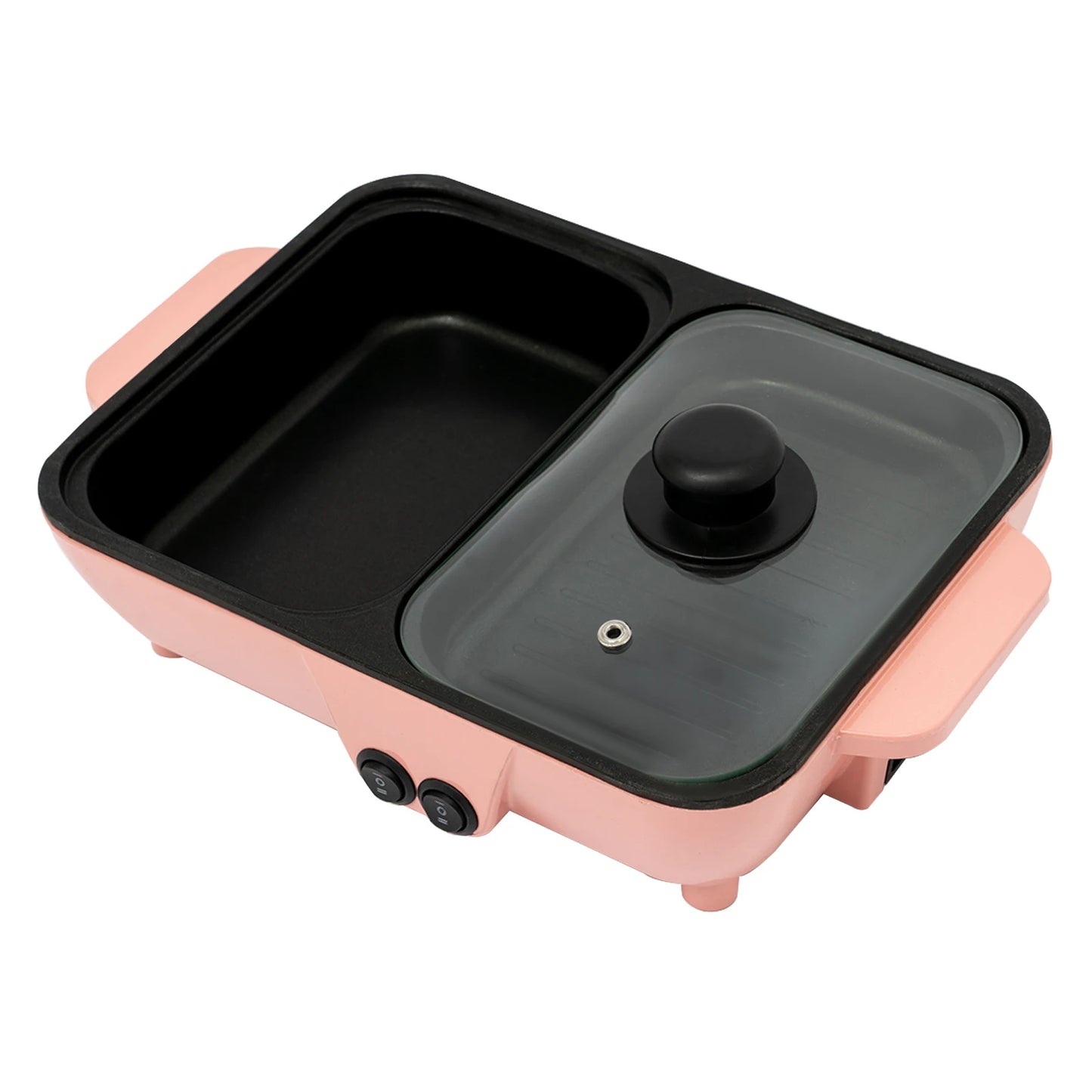 Electric Hot Pot With Grill Non-Stick Pan For Boiling Frying
