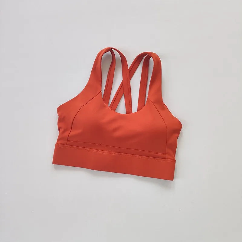 High-End Sports Bra Gym Push Up Bra Women High Impact Top