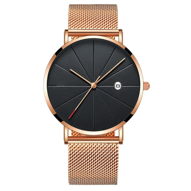 Men Watch Luxury Set Fashion Business Brown Quartz Wrist Watches