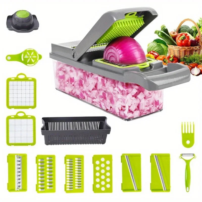 15 Piece Set of Household Multifunctional Vegetable Slicer