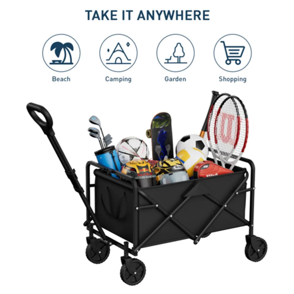 Foldable Garden Wagon Cart Portable Camping Trolley Utility