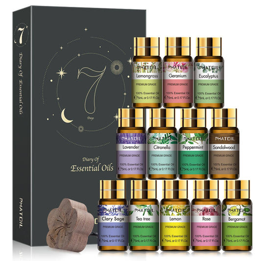 12pcs Gift Box Pure Essential Oils for Humidifiers Diffuser