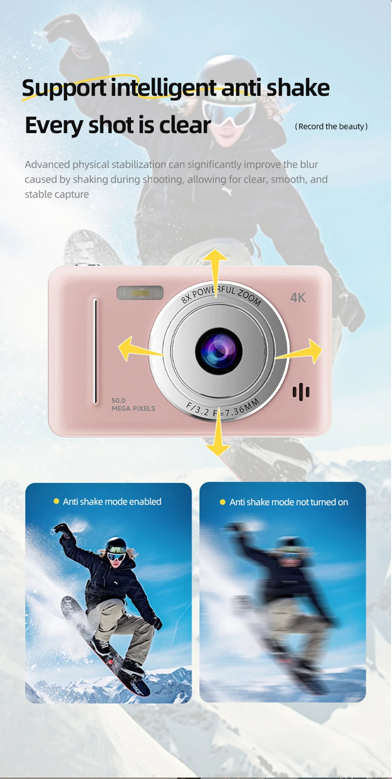 4K Retro CCD Portable Digital Camera