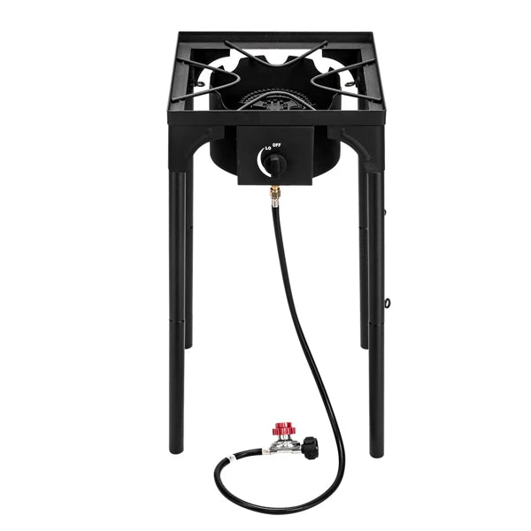 Outdoor Camp Stove High Pressure Propane Gas Cooker Portable Cast Iron Burner 75000 BTU