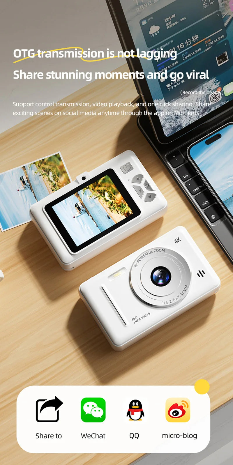 4K Retro CCD Portable Digital Camera