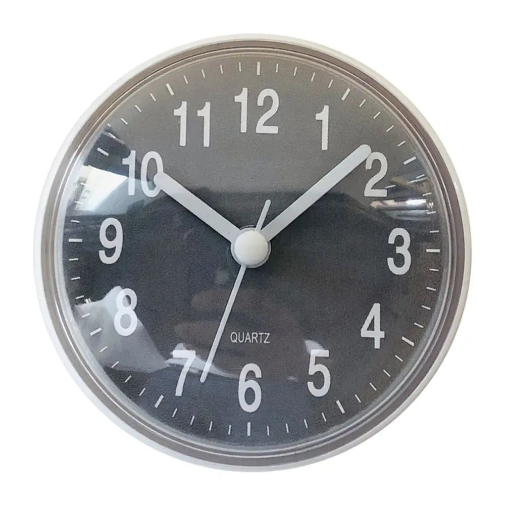 Mini Sucker Wall Clock Bathroom Anti-Fog Waterproof 7cm