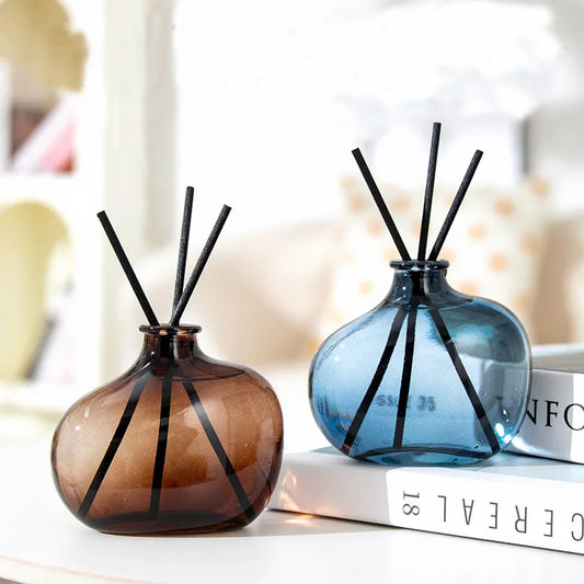 100ml aromatherapy reed diffuser set with fiber sticks and a glass bottle