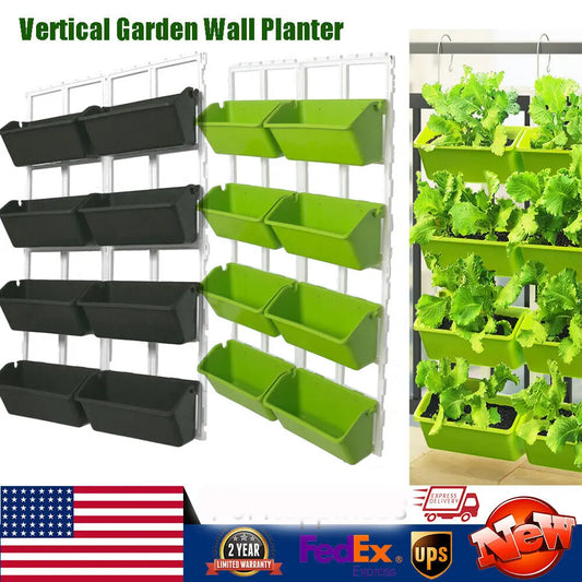 4 Tier Wall-Mounted Elevated Garden Planter Vertical Pots