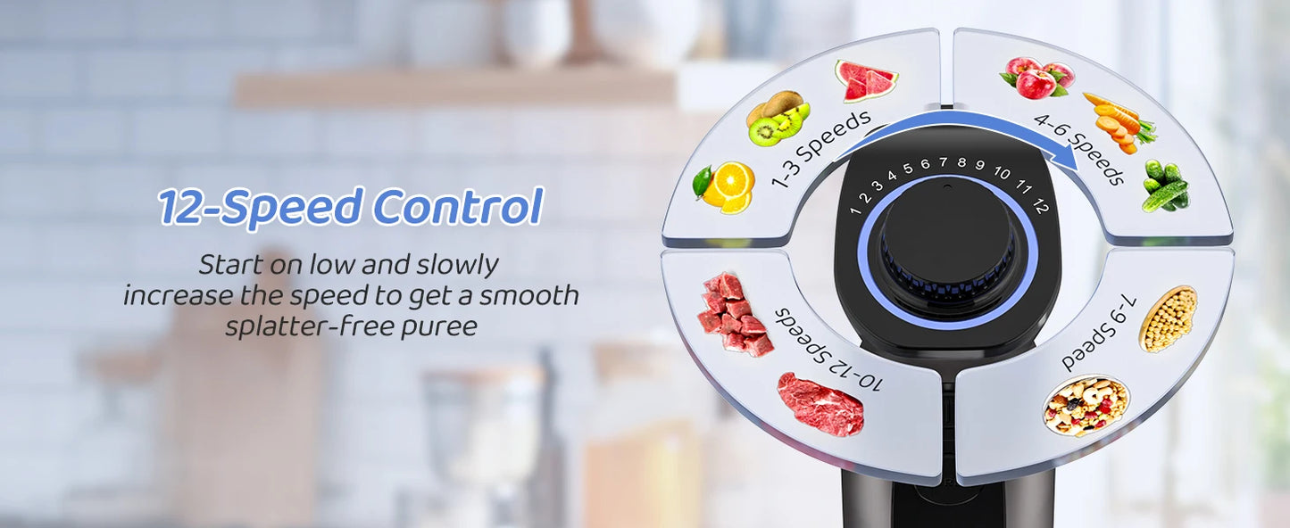 1000 Watt Powerful Handheld Immersion Blender For Smoothies