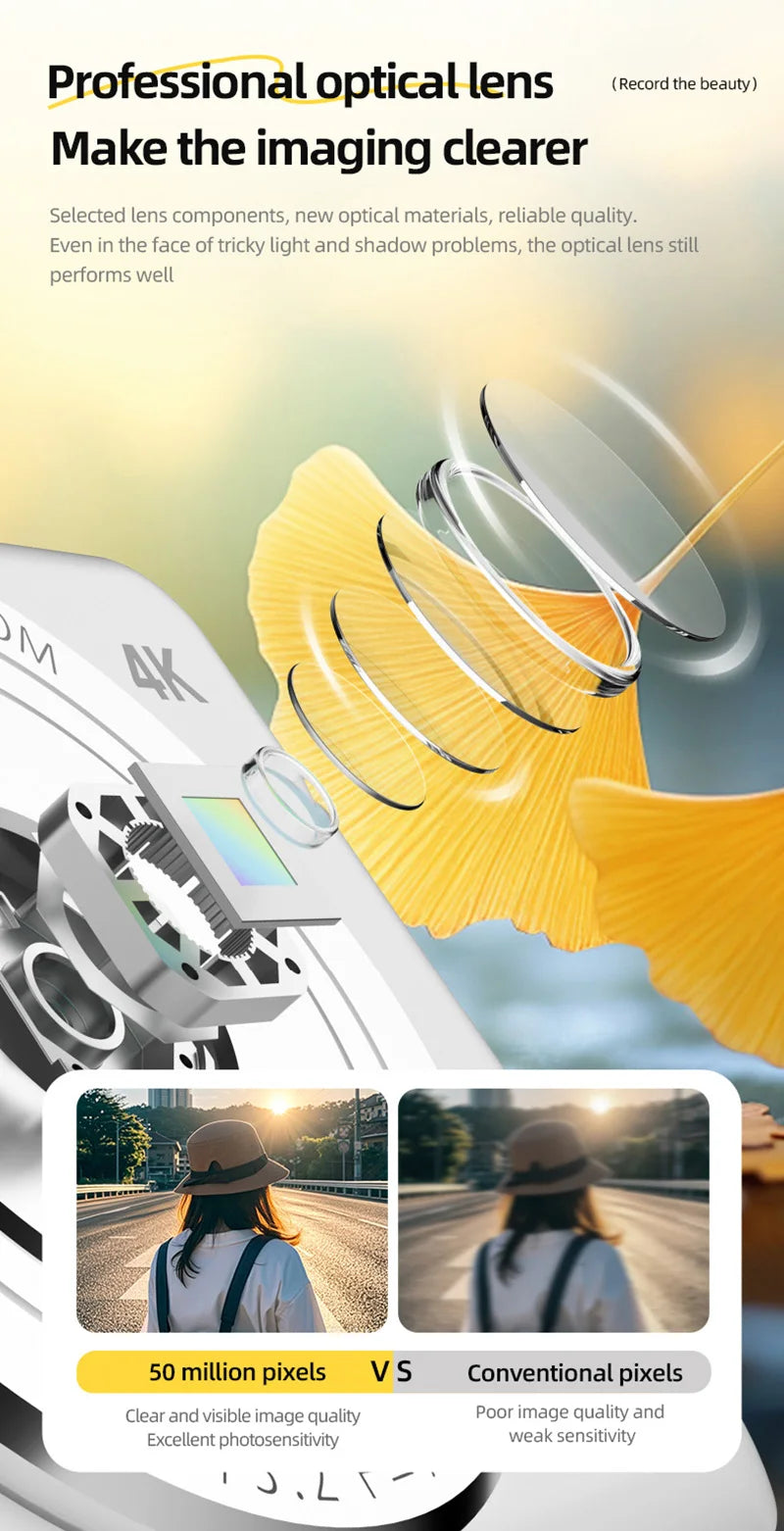 4K Retro CCD Portable Digital Camera