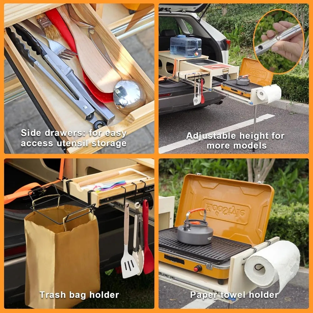 All-in-One Camp Kitchen Box 30 Second Set Up, Camping Table