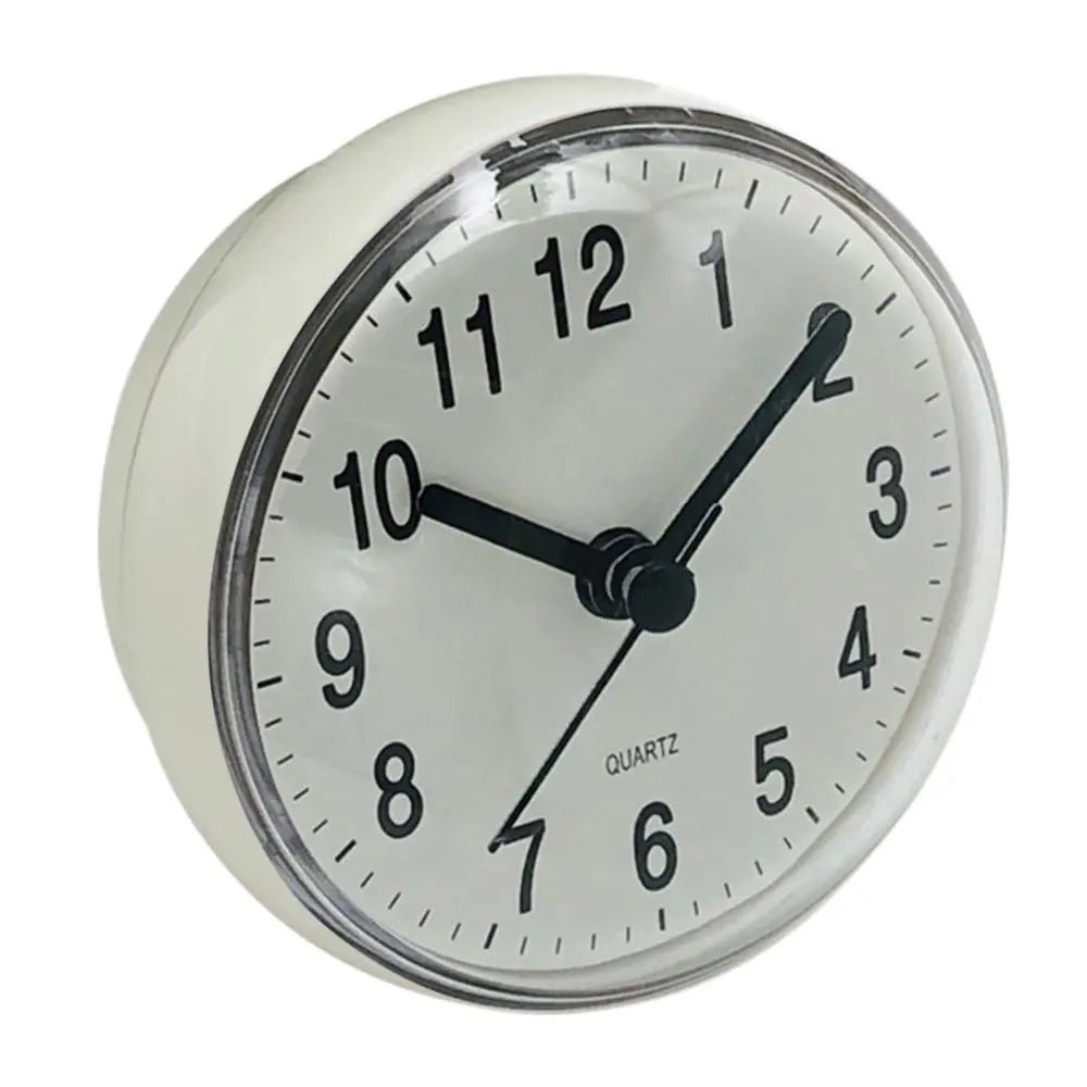 Mini Sucker Wall Clock Bathroom Anti-Fog Waterproof 7cm