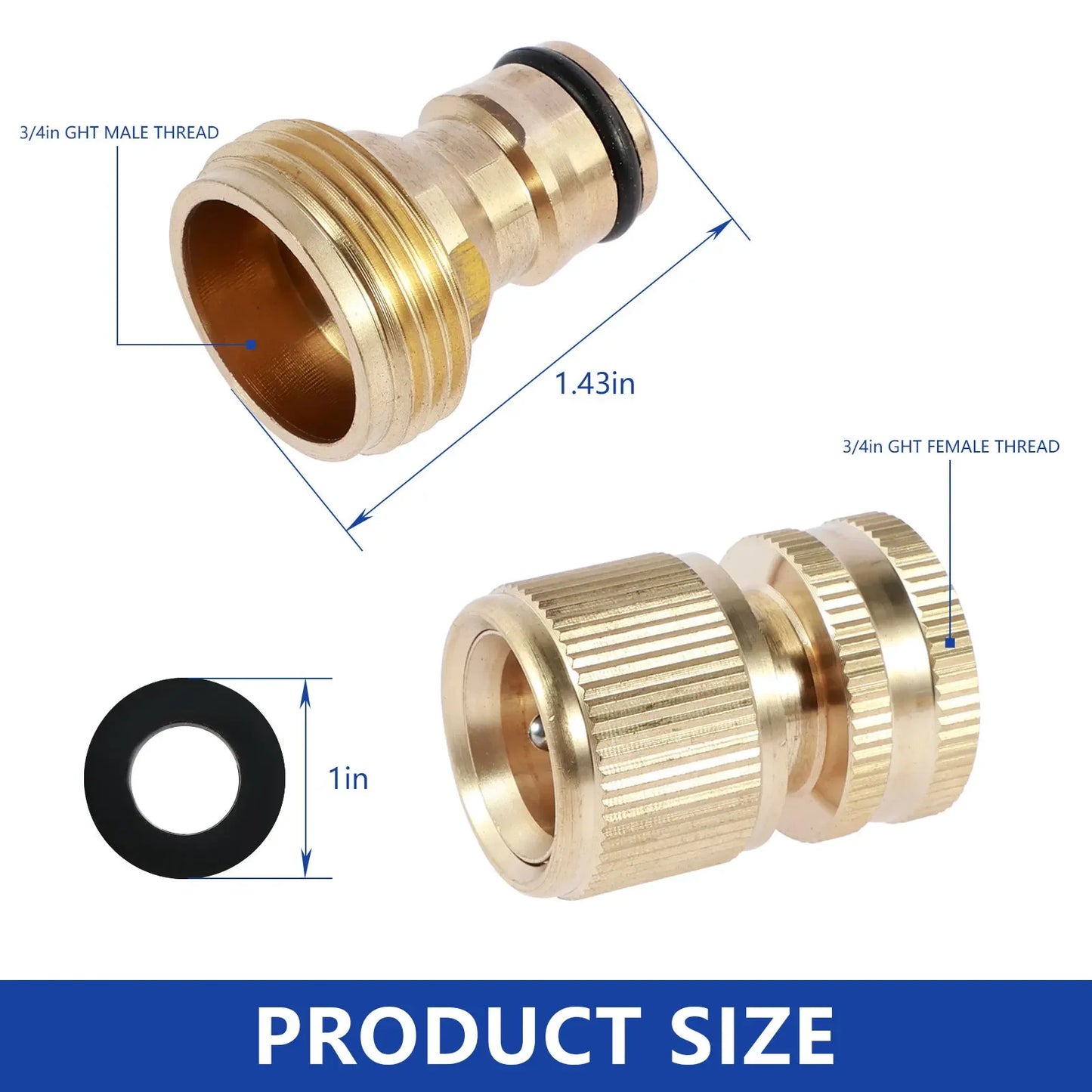 Garden Watering Hose Quick Coupling Kit Joint Leak Proof Quick Release