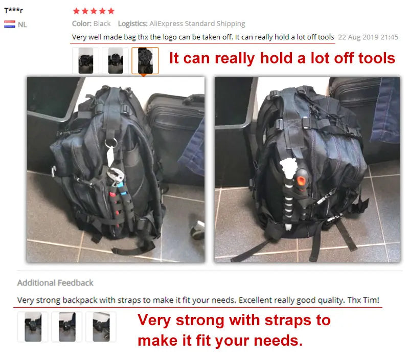 Tactical Backpack  Large Capacity Waterproof Multi-functional Bags