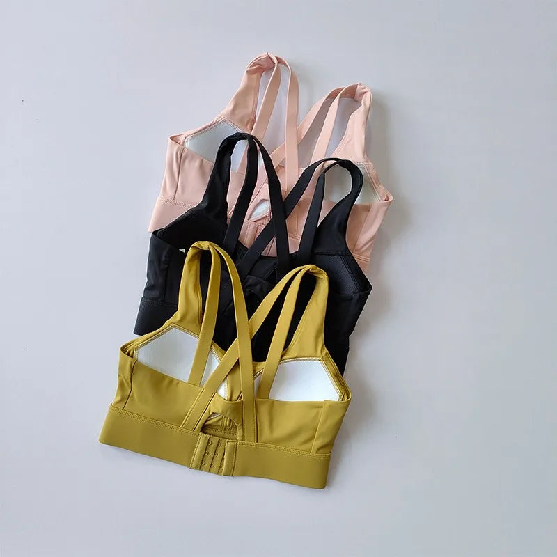 High-End Sports Bra Gym Push Up Bra Women High Impact Top