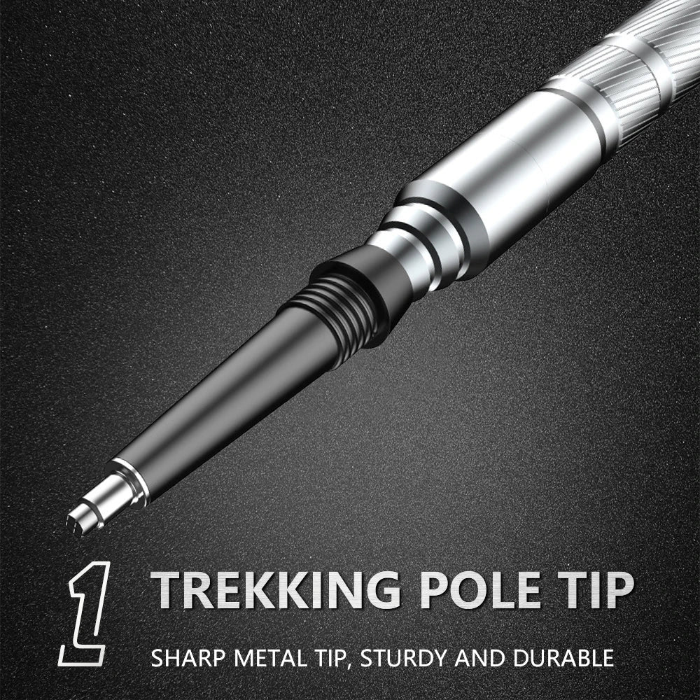 Multifunction Trekking Poles Mountaineering Collapsible Sticks