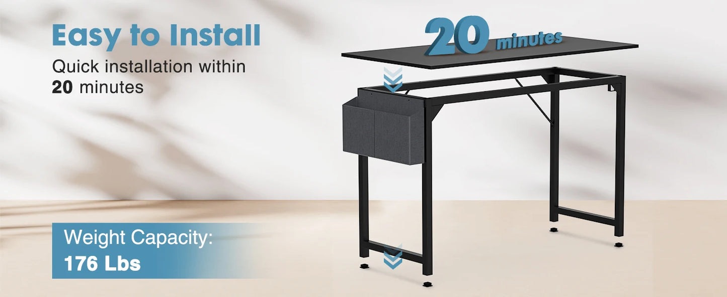 JHK Computer Desk Writing Study Office Gaming Table Compact
