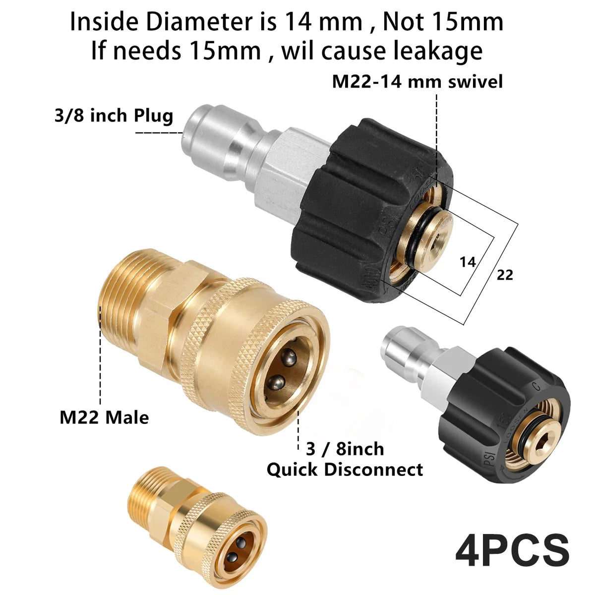 Garden Watering Hose Quick Coupling Kit Joint Leak Proof Quick Release