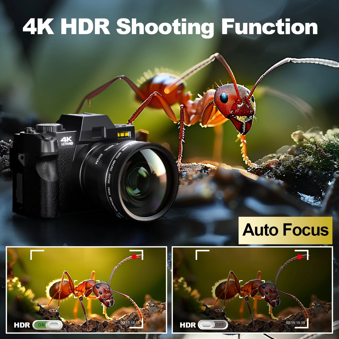 4K Digital Camera – Compact Vintage-Style
