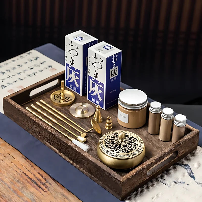 Brass Incense Burner Set