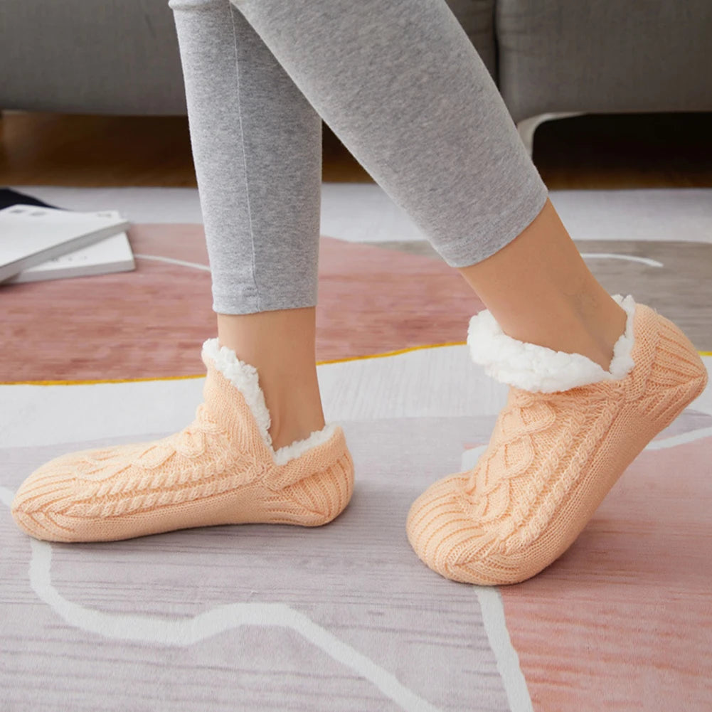 Fleece Floor Socks Cozy Thermal Velvet Socks Indoor Warmth