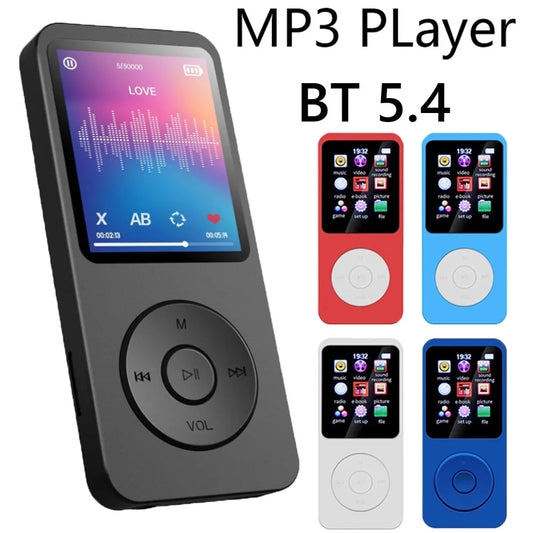 MP3 Player with Bluetooth 5.4 Speaker FM Radio E-Book Recording