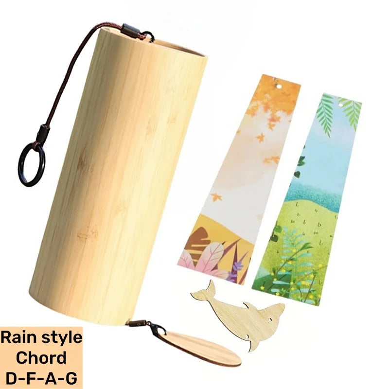 1 Set Wind Chimes Bamboo Chord Handmade Musical Windchime