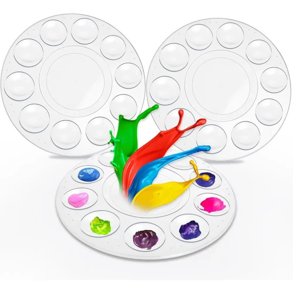 Paint tray palettes, plastic paint palettes for children or students to paint on school projects or in art classes