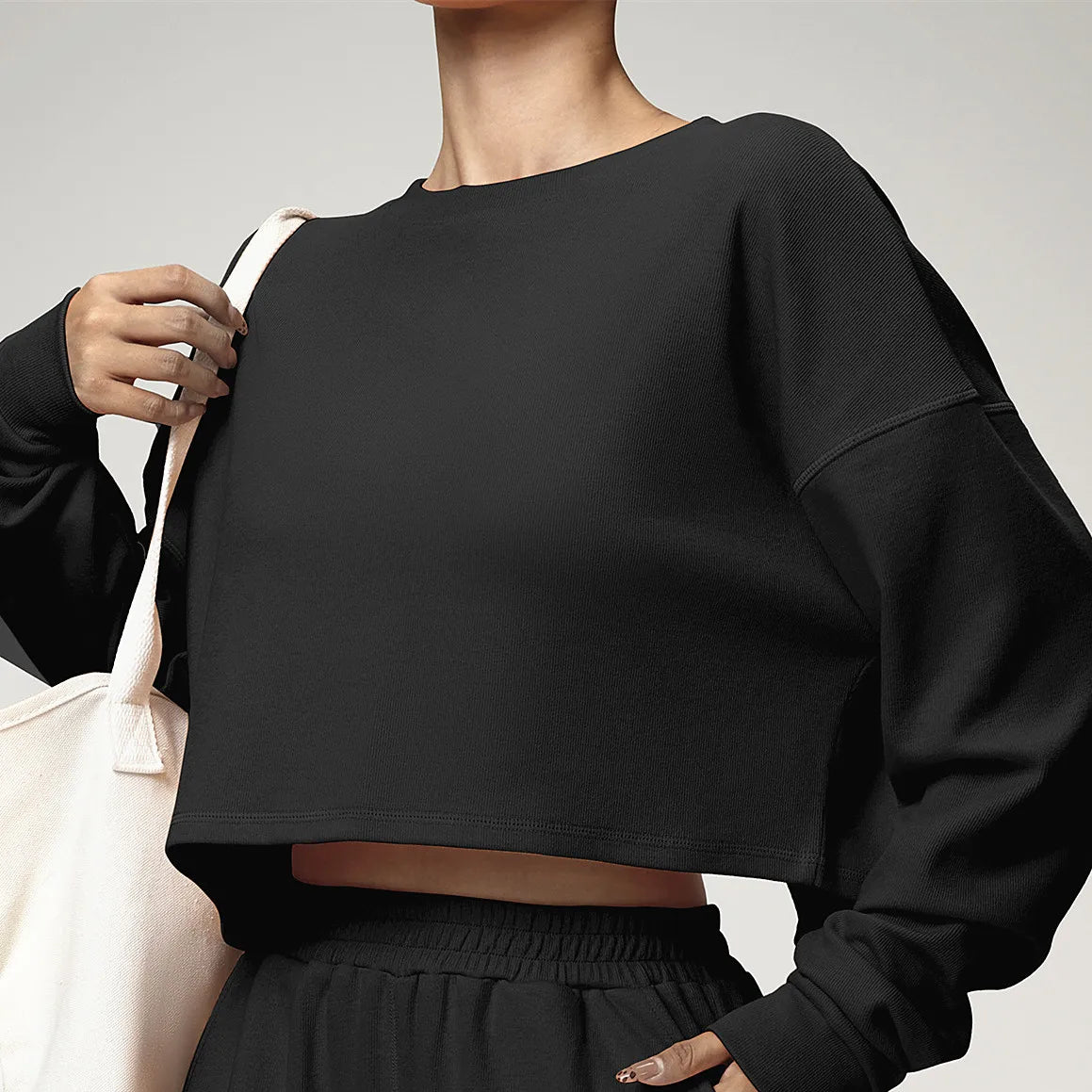 1/2PCS Loose Sweatshirt Yoga Set Gym Clothes Women Fitness