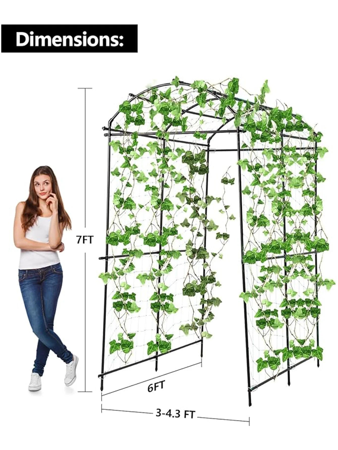 Garden Arch Trellis For Climbing Plants And Vines Decor