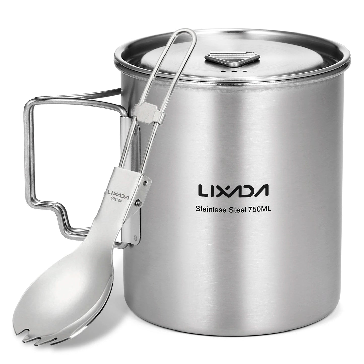 Lixada 750ml Outdoor Stainless Steel Water Cup Mug with Lid