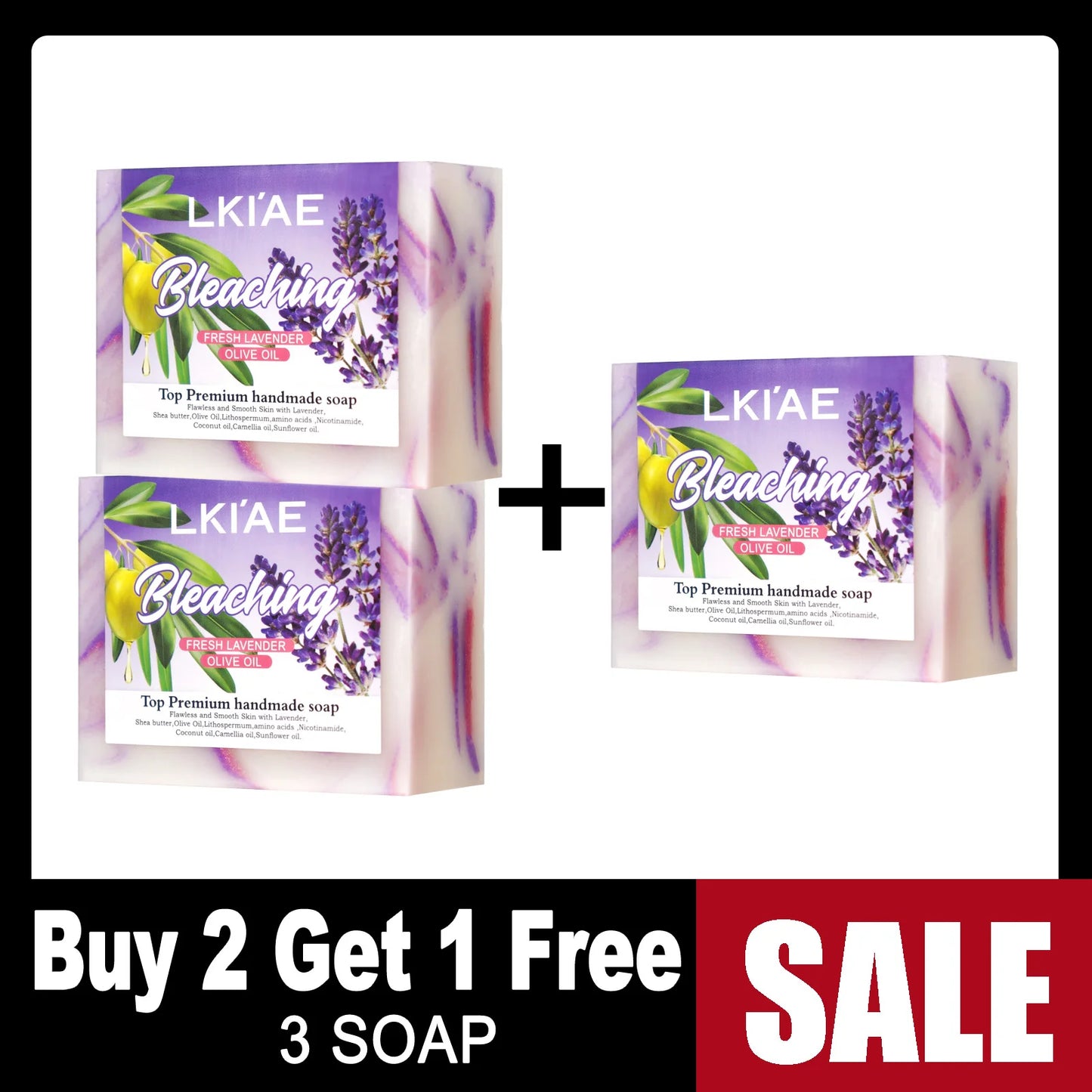 5 Days Anti Acne Brightening Pure Lavender Essential Oil Face Whitening Lavender Soap