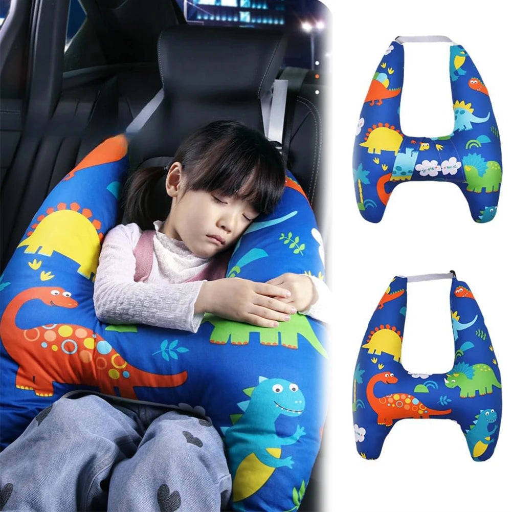 Cartoon Dinosaur Children Car Sleep Headrest Sleeping Pillow