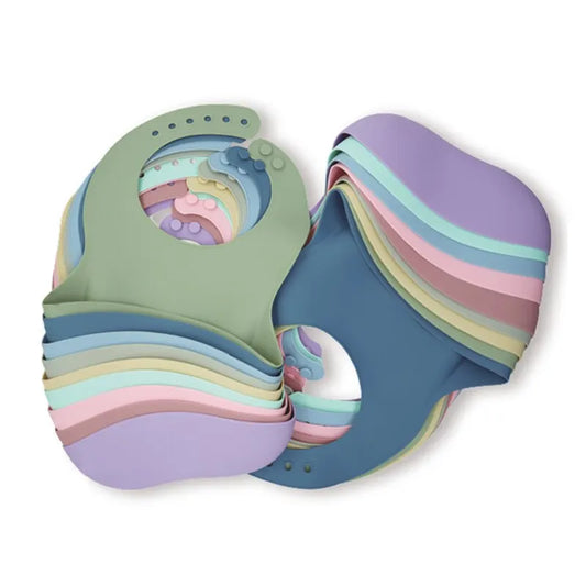 Waterproof Baby Bibs Cute Cartoon Animal Adjustable Silicone
