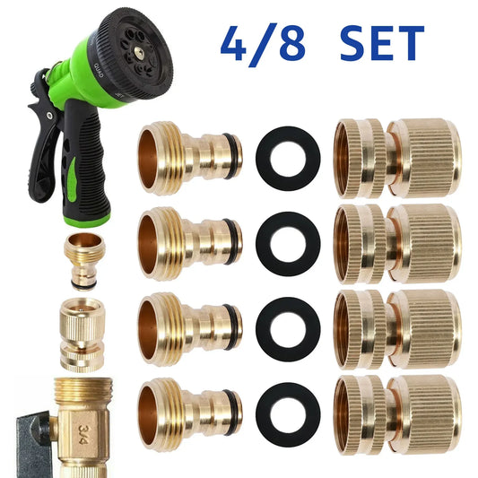 Garden Watering Hose Quick Coupling Kit Joint Leak Proof Quick Release