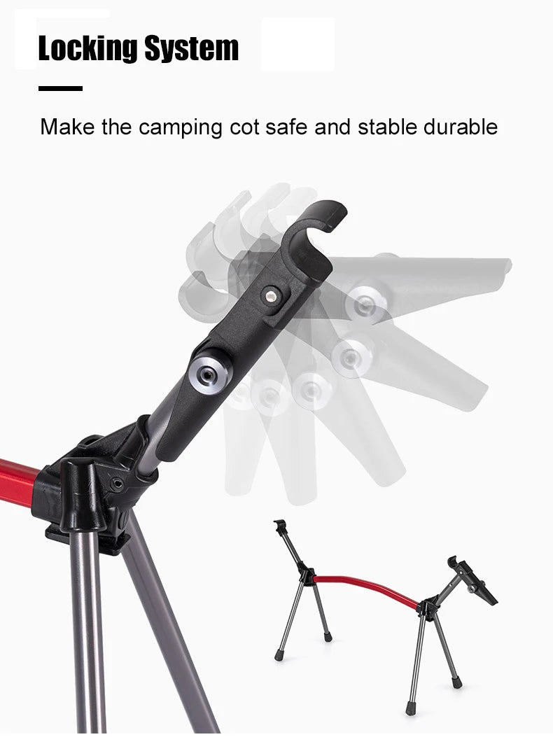 Camping Cot with Leg Extenders Ultralight Aluminum Alloy