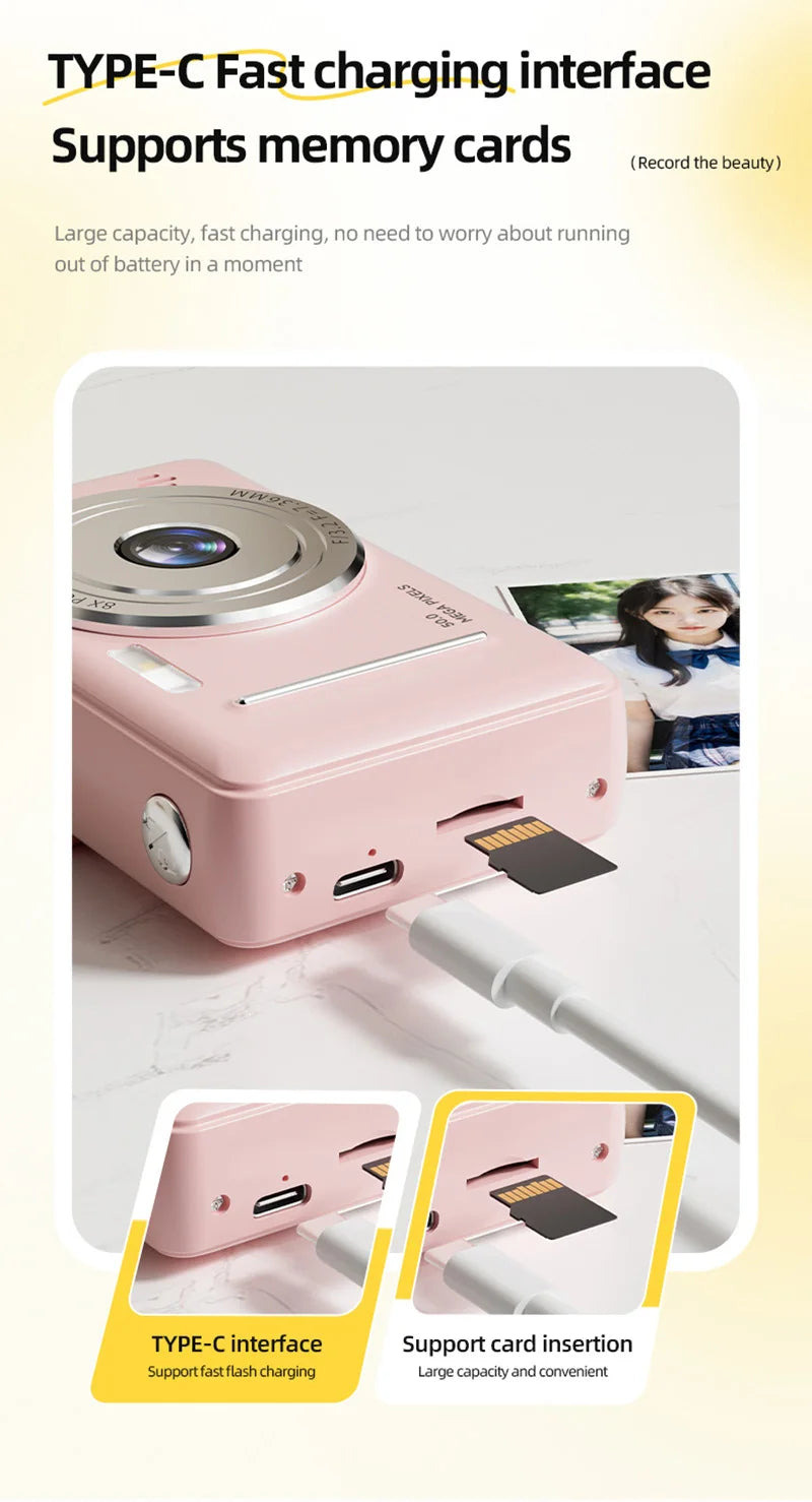 4K Retro CCD Portable Digital Camera