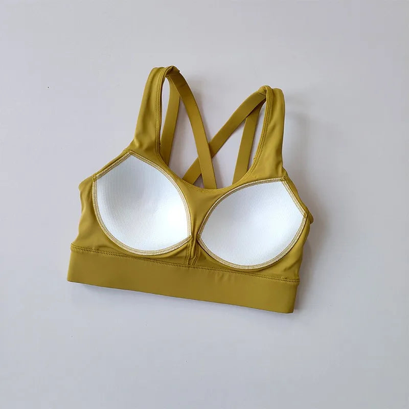 High-End Sports Bra Gym Push Up Bra Women High Impact Top