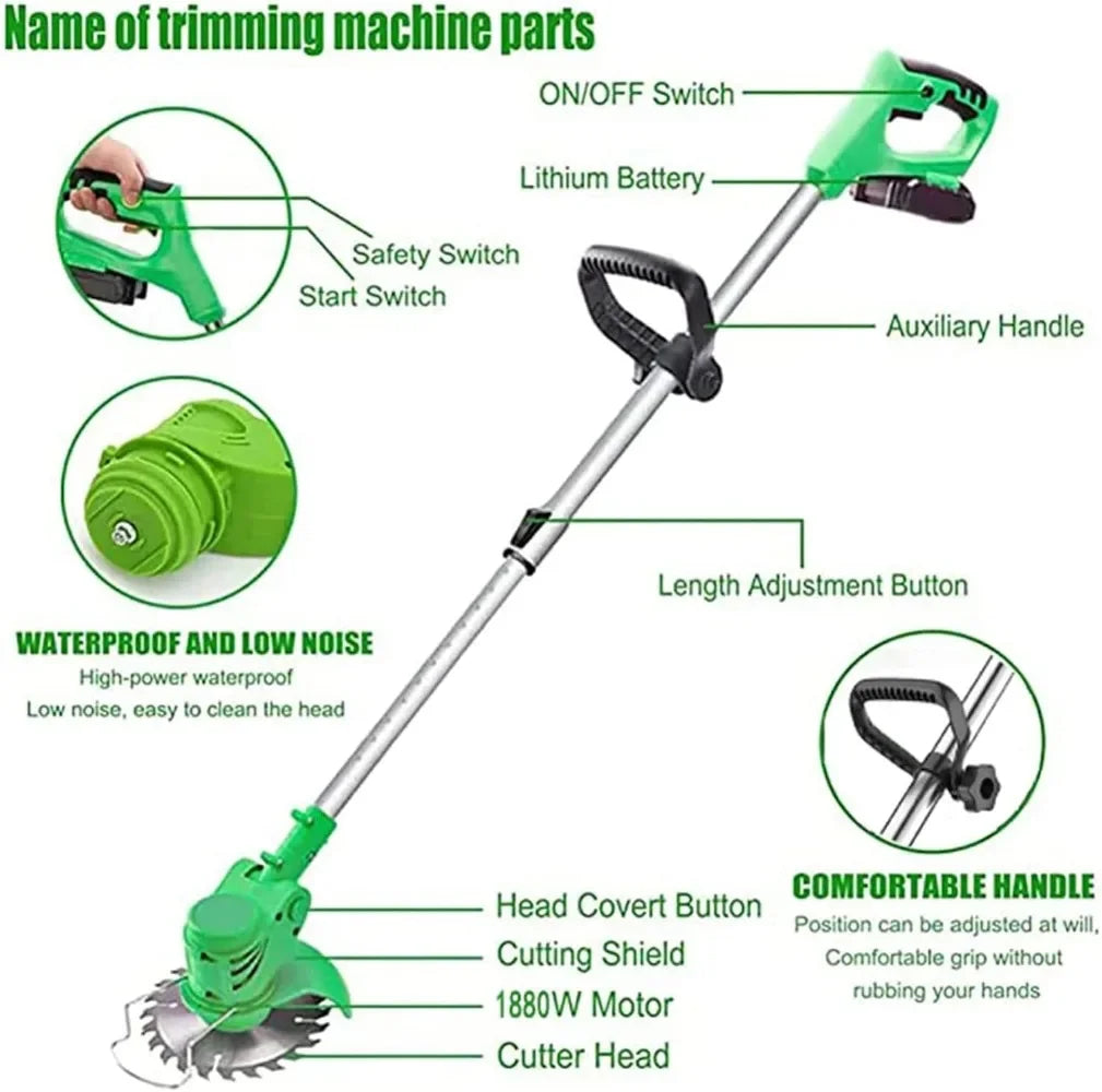 Battery Powered 24v Weed Wacker 3-in-1