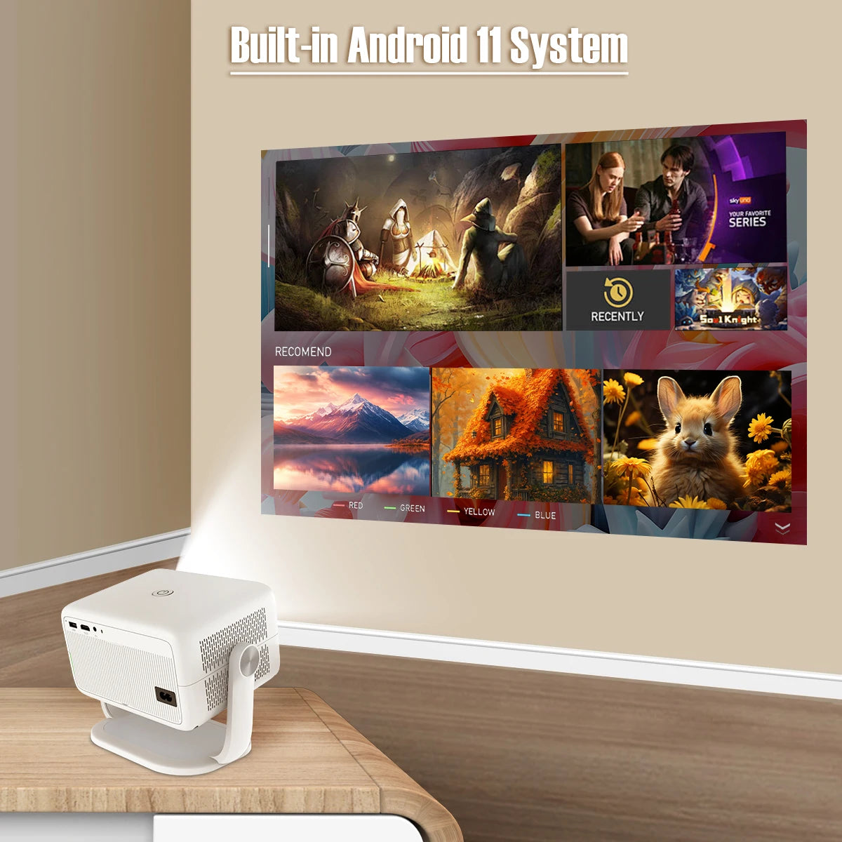 Magcubic 650ANSI L018 Projector 4K Native 1080P Auto Focus