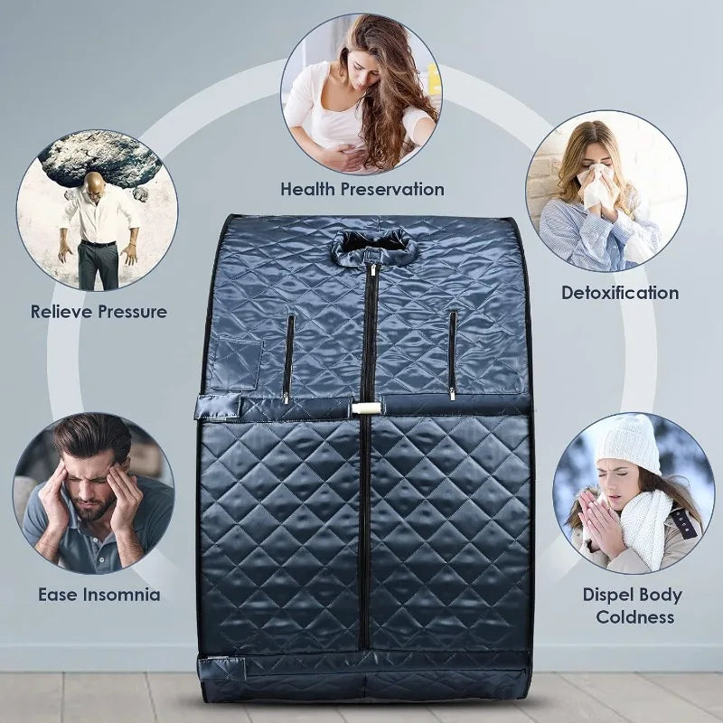 Portable Steam Sauna, 3L & 800W Steam Generator with Protection